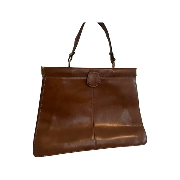 VINTAGE Leather Bag Brown Tan - Picture 1 of 9